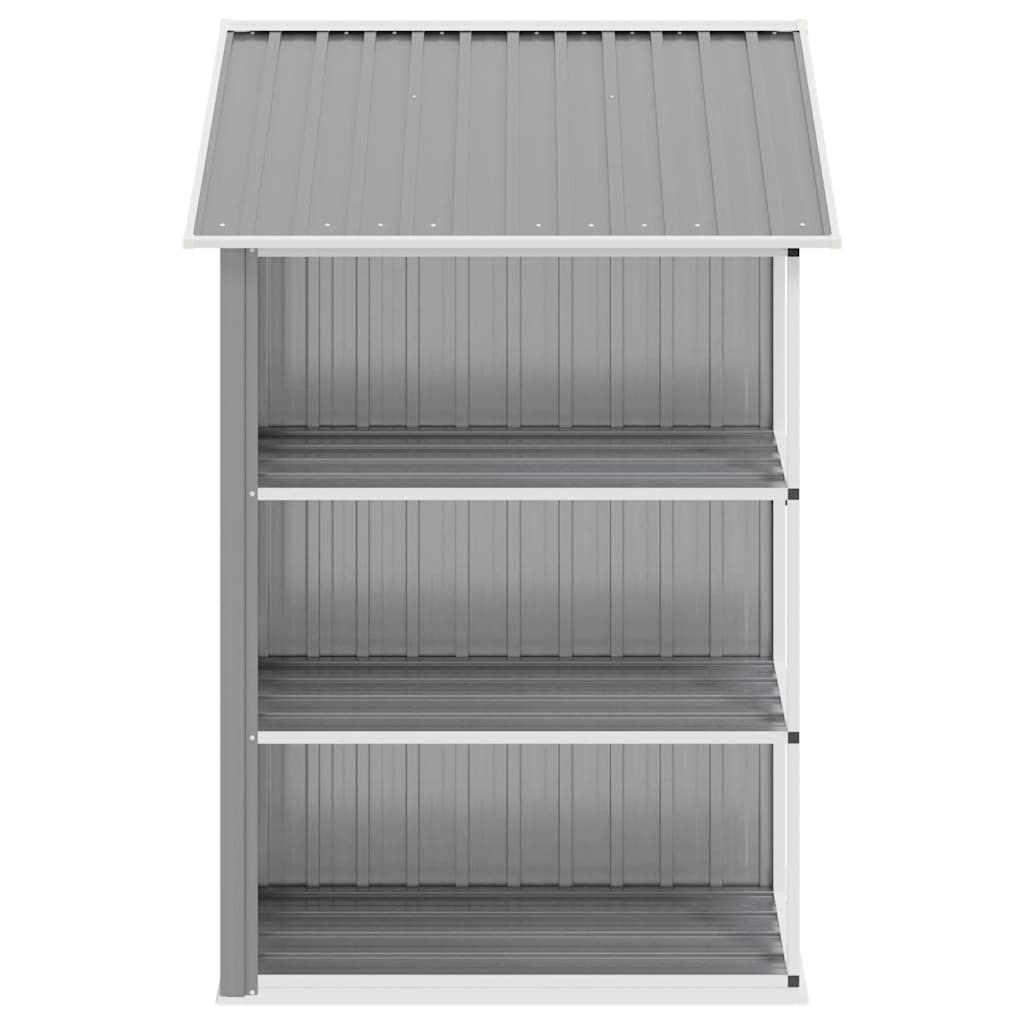 vidaXL Gartenhaus mit Regal Grau 205x130x183 cm Eisen