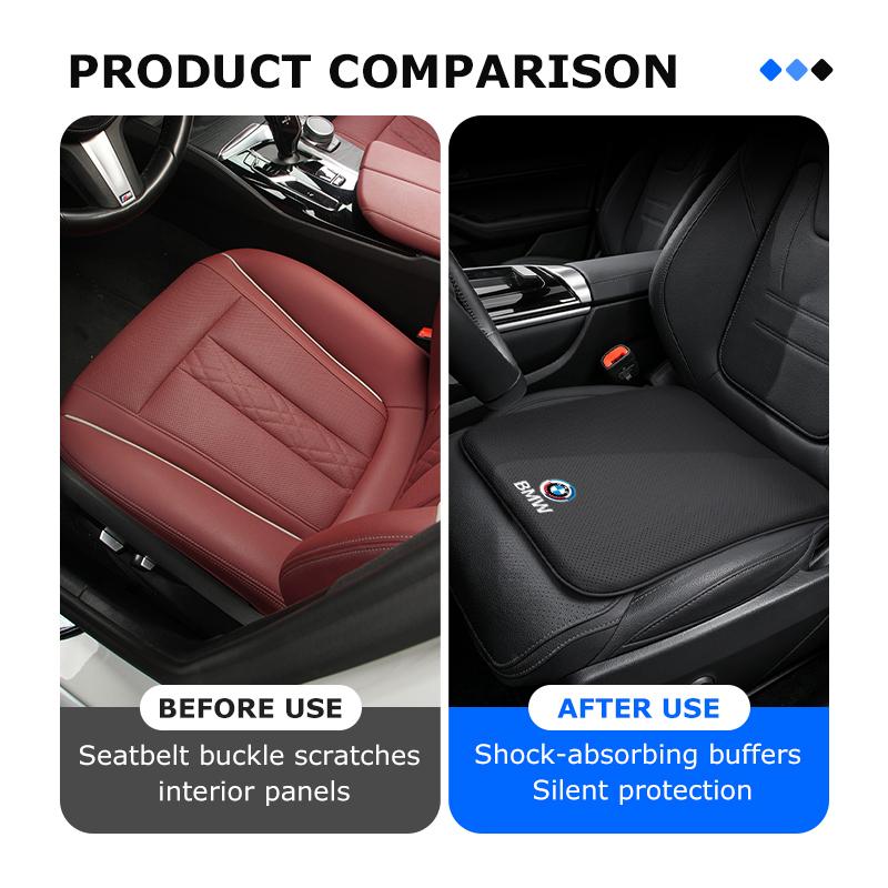 Nappa Leather Car Seat Cushion Anti-slip Breathable Protective Mat For BMW G01 G02 F15 F16 G05 G06 G07 F07 G30 F40 F44 F34 F30 SU5