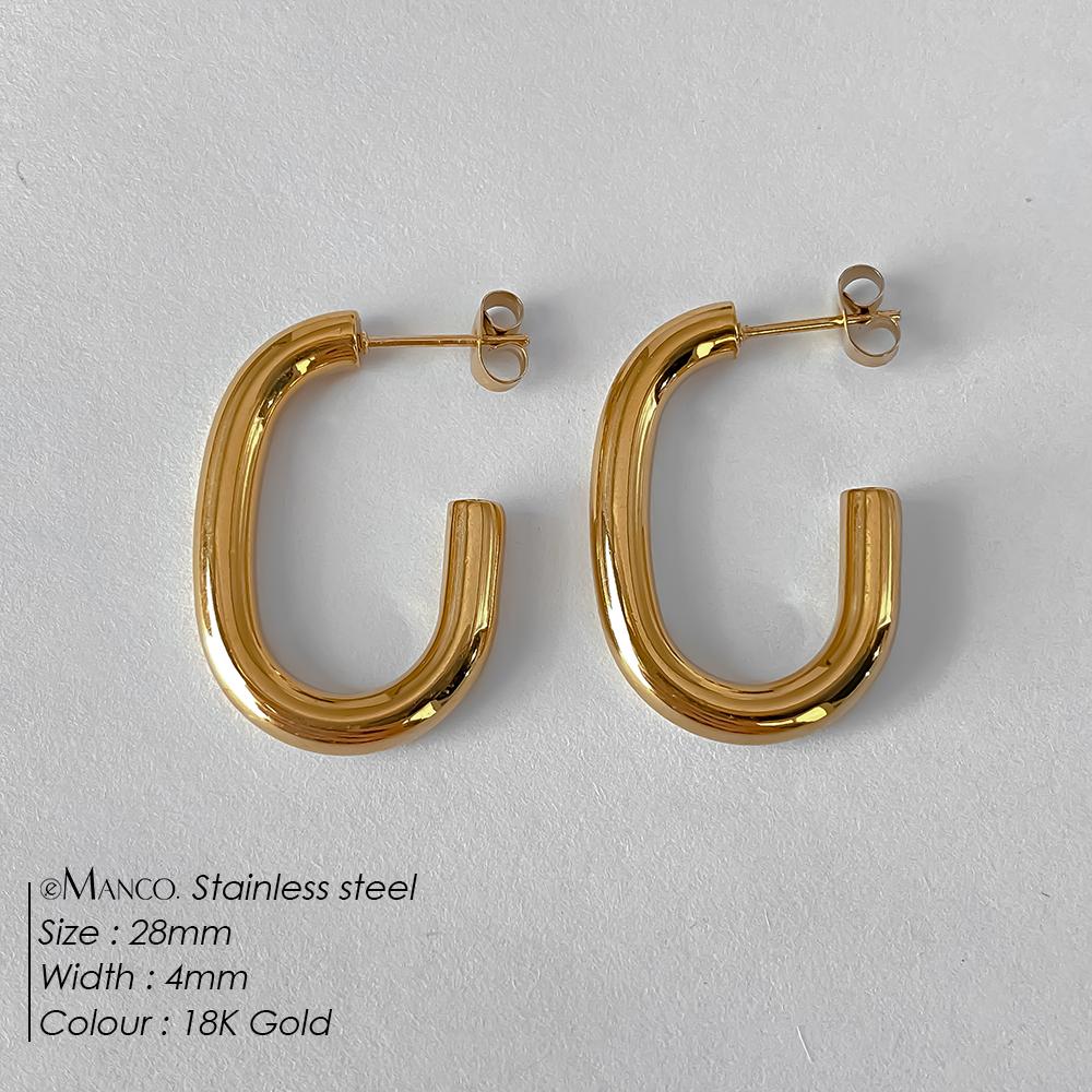 EMANCO Vintage Spiral Twist Hoop Earrings for Women Punk Party Earrings Trendy Gold Color Earrings Jewelry Pendientes