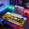 Custom Name Personalized Masha and The Bear Pattern Mousepad, Laptop PC Desk Mat, Decorative Desk Mat for Home Keyboard Pad Gift