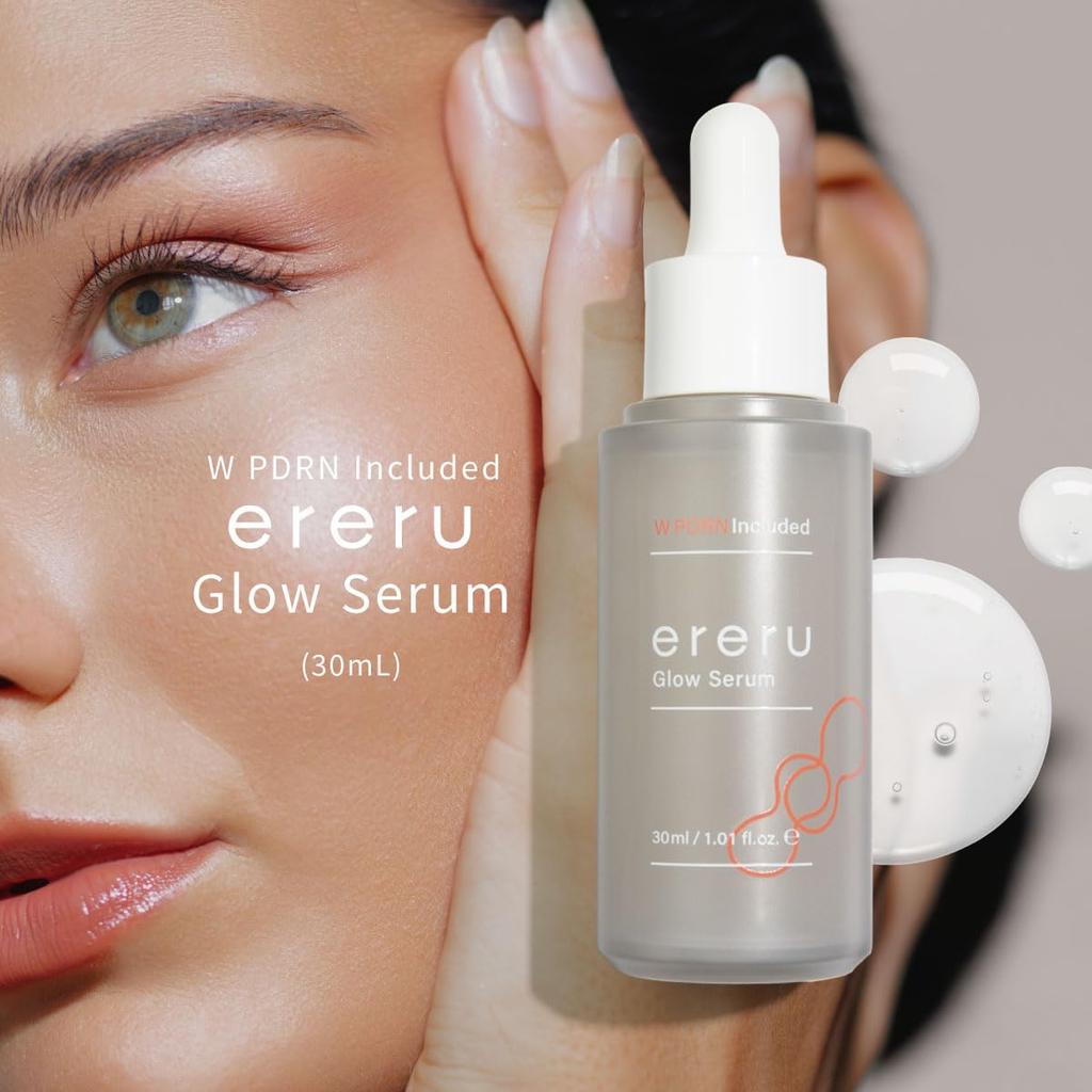 Ereru WPDRN Glow Serum 30 мл PDRN Double Formula Moisturizing Serum Ниацинамид Пантенол Гиалуроновая кислота Коллаген Сделано в Японии