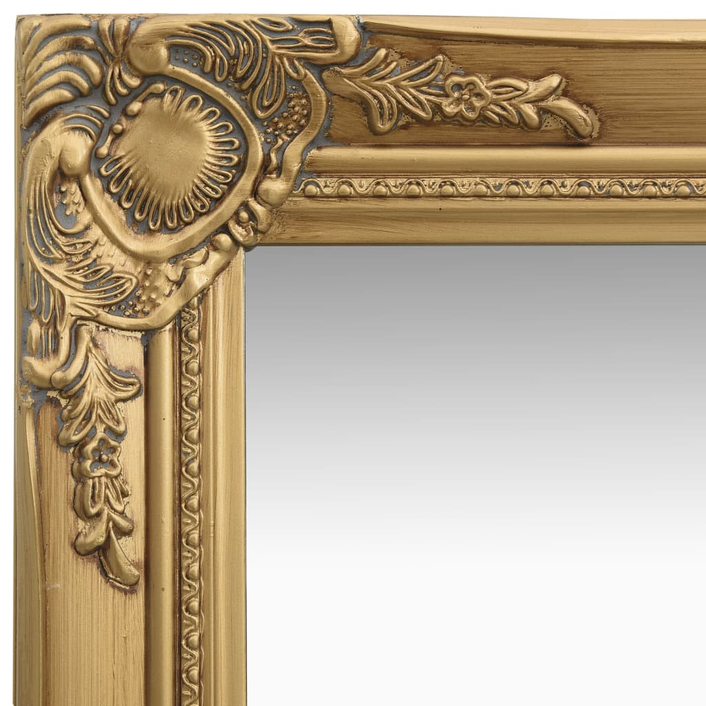 Baroque Style Wall Mirror 40x40 cm Gold