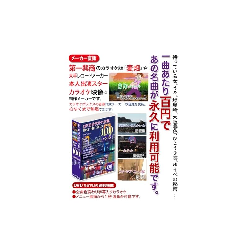 Коллекция караоке на DVD «Выбор лучших хитов 100» Том 8