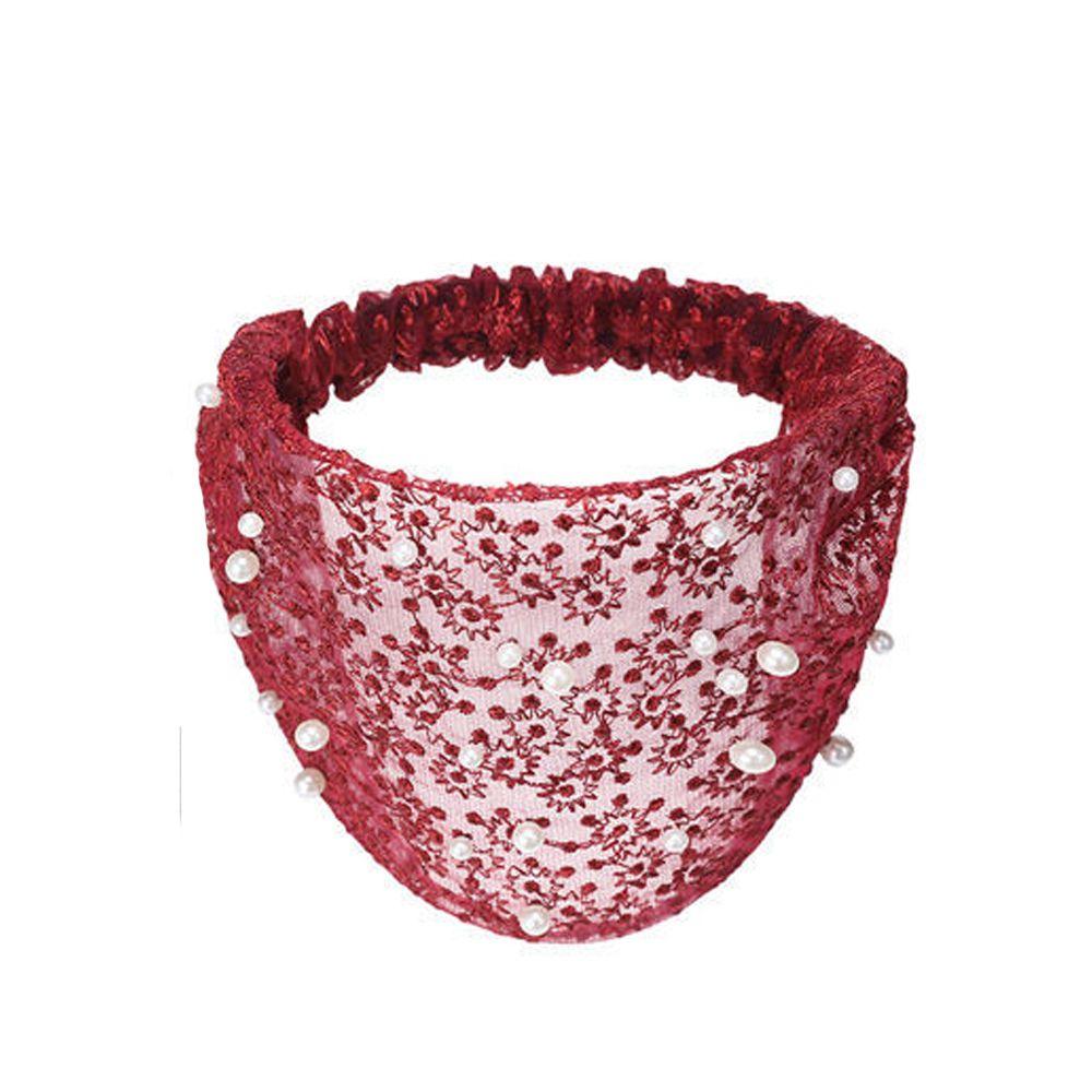 Pearls Make up Korean Style Hair Wear Organza Headband Wide Side Hairband Women Hair Accessories