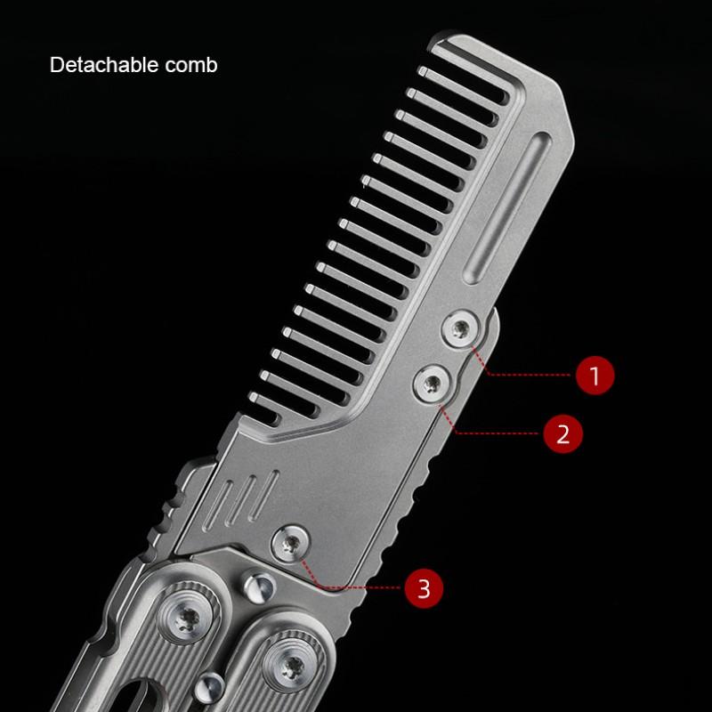 TC4 Титановый сплав Бабочка складной нож ручной работы для начинающих Разблокированный клинок бабочка тренировочный нож