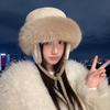 Шапка Женская Осенне-зимняя Плюшевая Теплая Шапка Уличная Утолщенная Монгольская Шапка Ветрозащитная Шапка с Ушами
