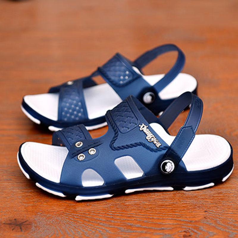 Men's Slippers Outdoor Sandals Open Toe Slippers Non-slip Bathroom Beach Sandals