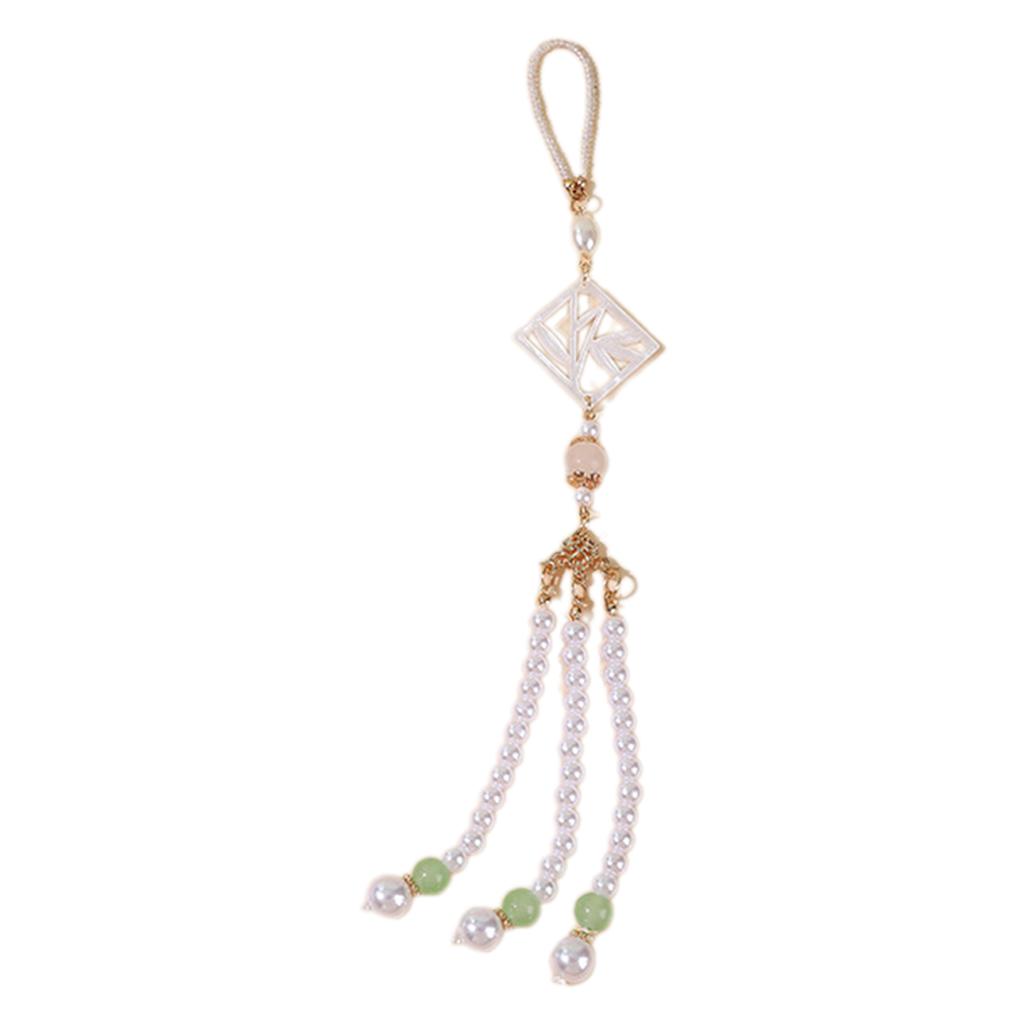 Chinese Style Brooch for Traditional Clothing Handmade Cheongsam Pendant with Long Fringes Waist Hanging Ornament