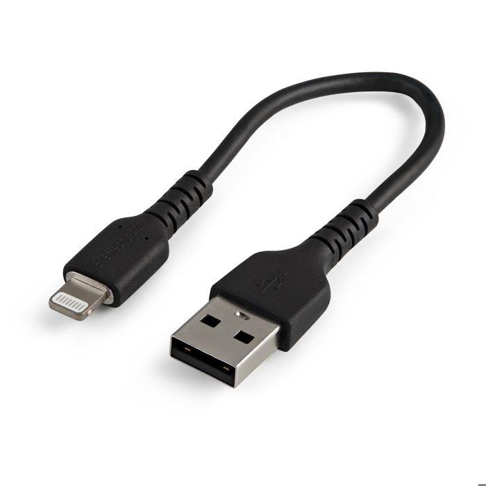 Cable - Connectique Pour Peripherique Startech Câble USB Vers Lightning RUSBLTMM15CMB Noir 15 Cm