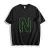 Neon Green Pixelated ''N'' Graphic T-Shirt