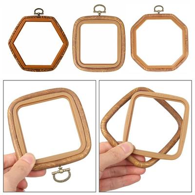 Пластиковые вышивальные пяльцы под дерево, швейные аксессуары, высококачественный инструмент для растягивания