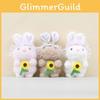 Bunny Holding Flower Plush Doll Keychain Cartoon Plush Toy Decoration Bag