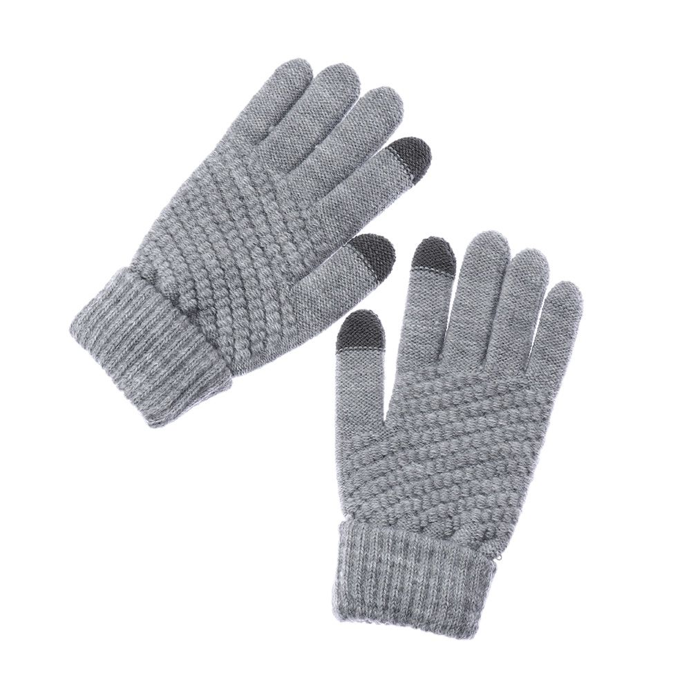 Imitation Cashmere Mittens Winter Warm Full Finger Women Gloves Knitted Wool Mittens Touch Screen