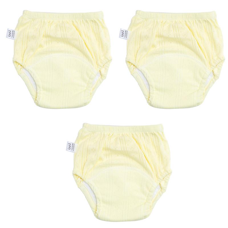 3PC Baby Cotton Mesh Learning Pants Children Ribbing Training Pants Baby Mesh Pants