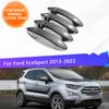For Ford EcoSport BK MK2 2006~2016 Chrome Car Door Handle Cover Trim 4pcs Chromium Styling Decoration Exterior Parts