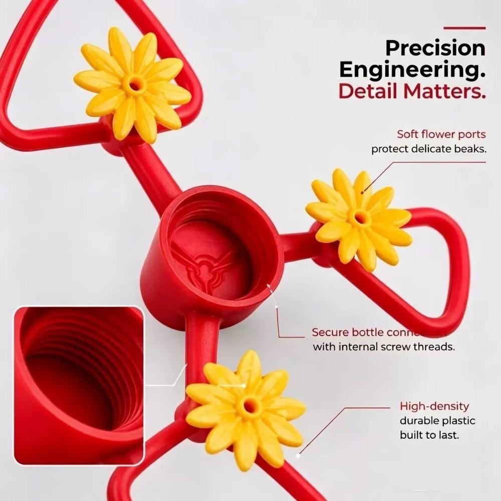 3 Feeding Ports Suspended Hummingbird Feeder Detachable Outdoor Bird Feeder Garden