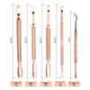 Rose Gold Stainless Steel Cuticle Remover & Pusher Manicure Tool Set