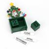 Christmas Wooden Countdown Calendar Blocks with Snowman, Santa & Reindeer Figurines – Festive Home Holiday Decoration