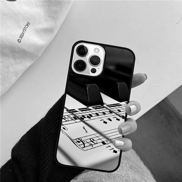 Клавиши пианино Чехол для телефона с клавишами пианино Для iPhone 17 Air 15 16 14 13 12 Pro Max 11 Pro Max Plus Чехол-ракушка