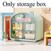 Multifunctional Desk Storage Organizer Box with Drawer, Large Capacity Dustproof Case for Cosmetics Stationery Student Dormitory