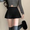Шерстяная плиссированная юбка, женская корейская милая сексуальная трапециевидной формы с высокой талией, экстремальная мини-юбка, осень-зима, винтажная школьная