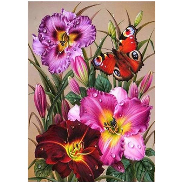 5D DIY Полный Круглый Алмазная Картина Цветочная Ваза Алмазная Картина Вышивка Крестом Алмазная Вышивка