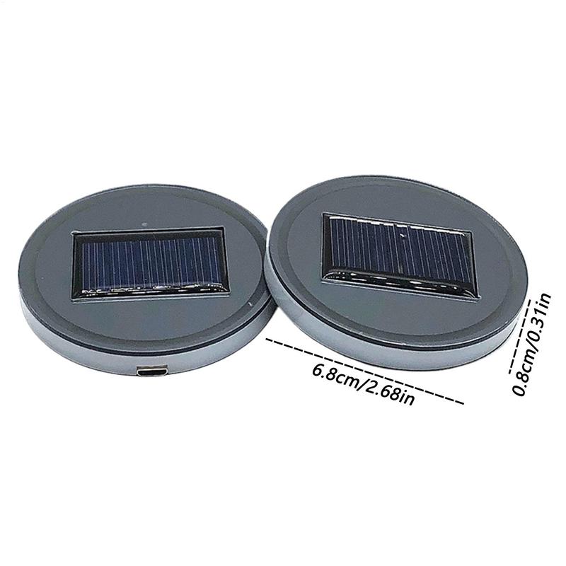 Автомобильная подставка для чашки 2 штуки Светящиеся подставки для подстаканников 7 цветов меняющиеся Противоскользящий коврик для кружки для женщин мужчин Ночное вождение Поездки