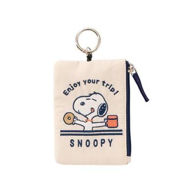 PEANUTS Снупи Паспортный кошелек с катушкой (наслаждайтесь поездкой) Япония НОВЫЙ