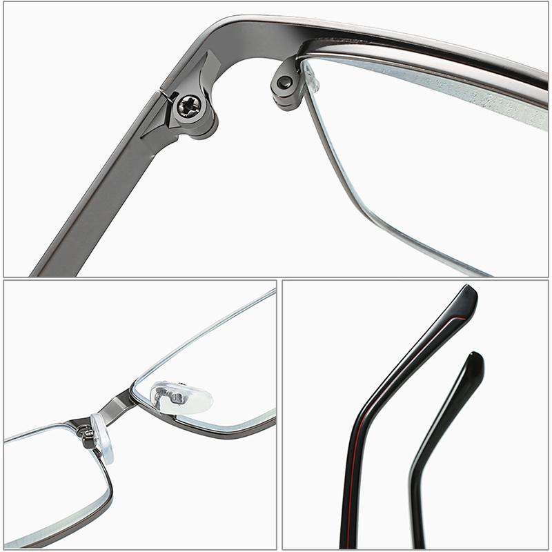 Оптические пресбиопические металлические очки для чтения +1,0 1,5 2,0 2,5 3 3,5 4,0 Anti Blue-ray для чтения мужчин и бизнеса