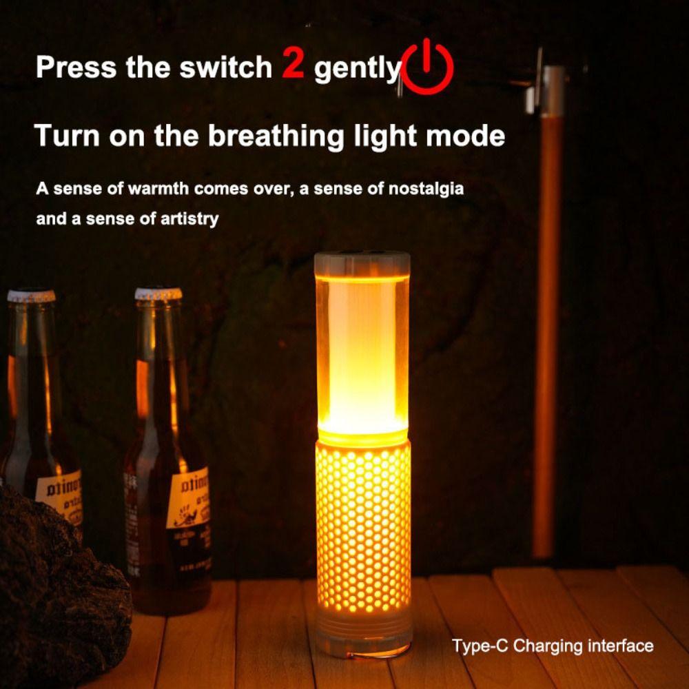 Portable Handle Auto Repair Lamp Natural Warm Light Portable Tent Light Tent