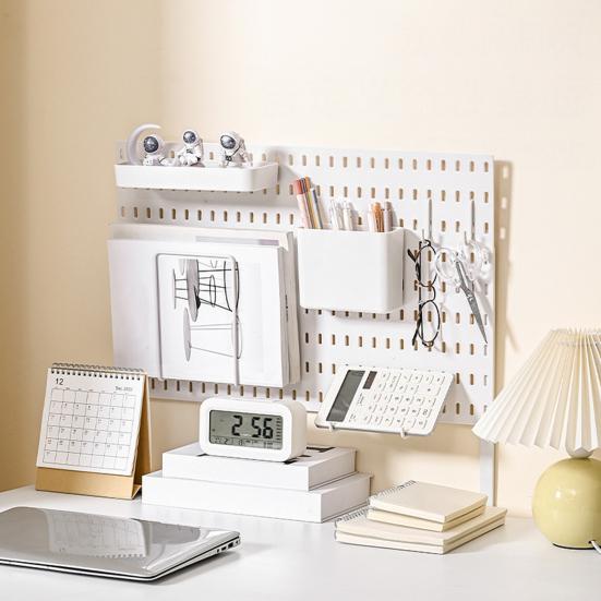 1/3 шт. Настольные перфорированные панели с креплением-зажимом, высокая грузоподъемность, легкая установка, не требует сверления, универсальные перфорированные панели, экономящий место настольный органайзер