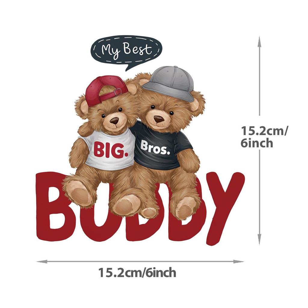 Нашивки с мультяшными медведями на одежде Термопечать Наклейки на футболки Parches Ropa Hoodies Термоперенос Наклейки на одежду своими руками