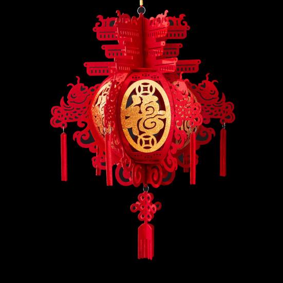 2024 Chinese Character Lanterns Create Atmosphere Fade-resistant with Tassel Indoor/Outdoor Decor for Spring Festival New Year's Day