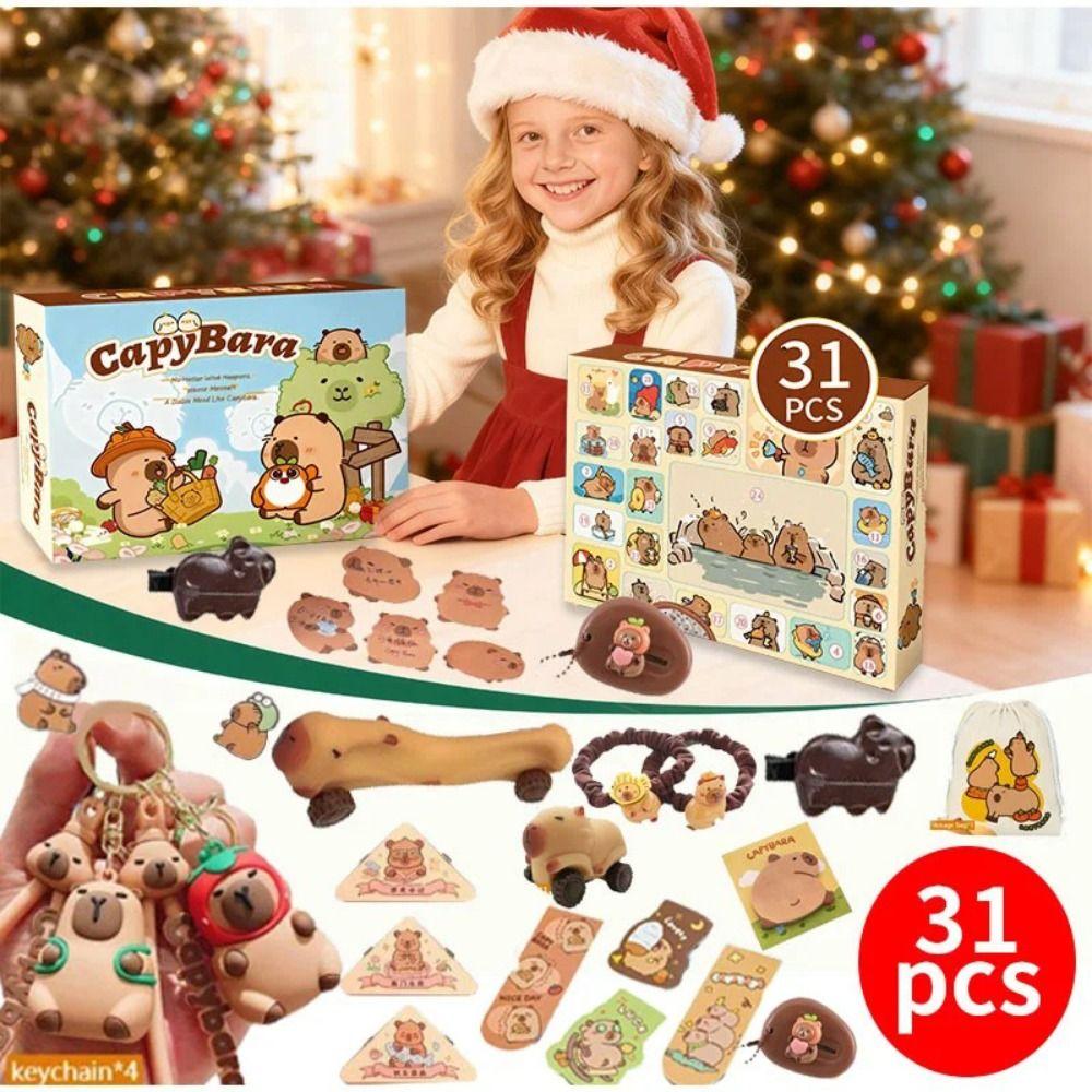 Capybara Themed Set Christmas Advent Calendar Capybara Blind Box Calendar For Kids Christmas Gift