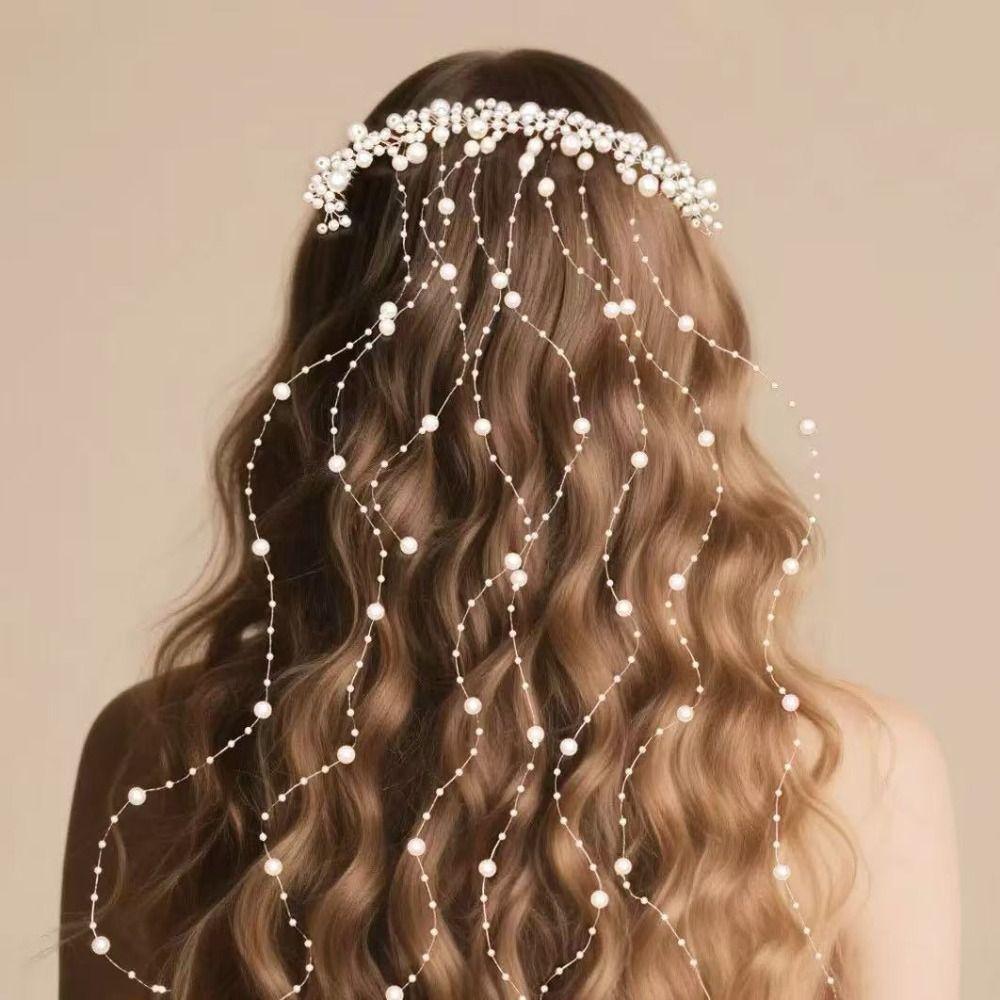 Elegant Bridal Pearl Hair Vine Romantic Pearl Hair Comb  Party Celebration