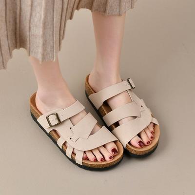 Женские летние сандалии Boken большого размера с ремешком и пряжкой