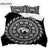 Комплект пододеяльников Mandala Elephant Boho Chic Hippie Twin Постельное белье Mandala Polyester Одеяло для взрослых Double Queen King Size