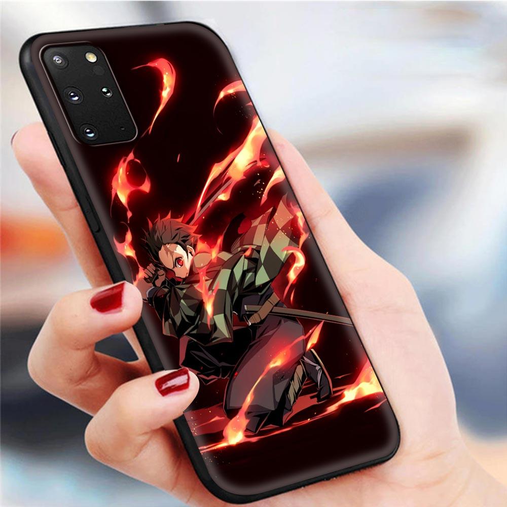 Чехлы для телефонов Demon Slayer Kimetsu No Yaiba для Samsung Galaxy S10 S20 FE S20 Ultra 5G S8 S9 Plus S10 Lite S20 + S7 Мягкий корпус из ТПУ