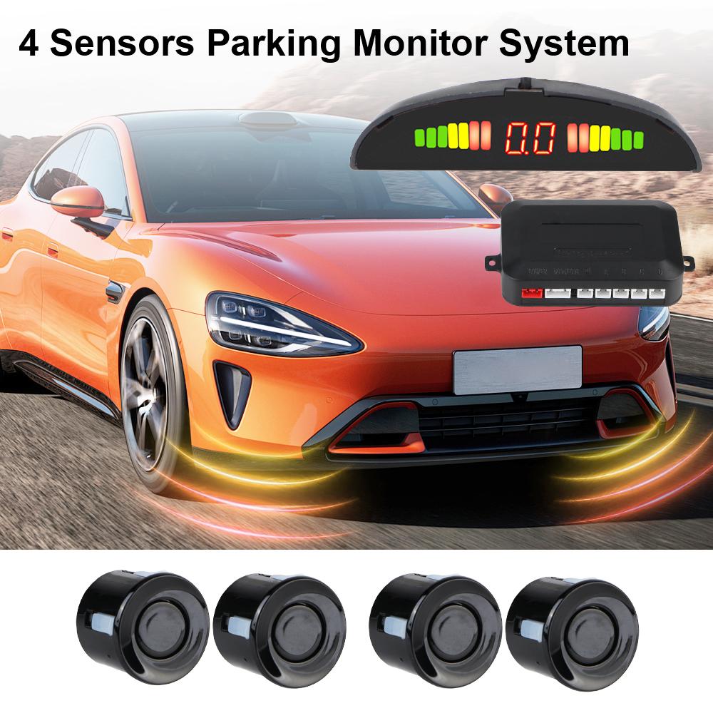 Комплект датчиков парковки автомобиля, 4 датчика, зуммер, ЖК-дисплей, монитор расстояния 2,5 м, радар заднего хода, автомобильные аксессуары, система определения расстояния для автомобиля