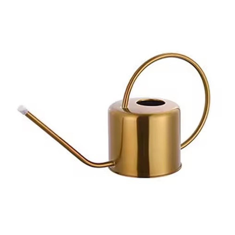 u Retro 1.3L Plant Sprinkler Kettle Stainless Steel Long Spout Watering Pot Leakproof Large Capacity Watering Can Garden Tool