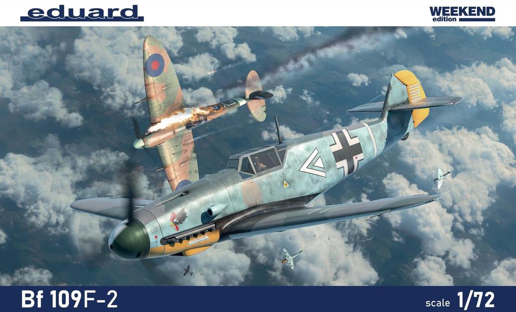 Eduard 1/72 Bf109F-2 Weekend Edition Plastic Model Kit EDU7474 (Airplane)