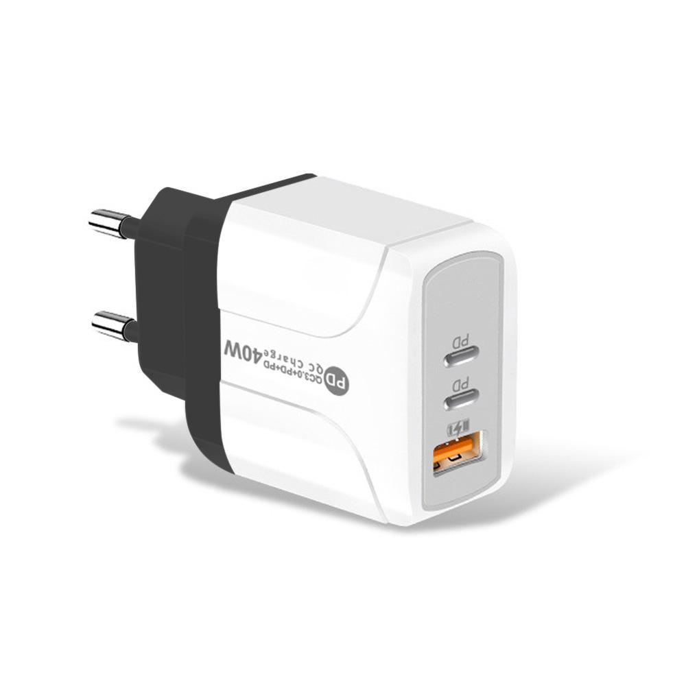 Зарядное устройство PD33W QC3.0 GaN: 9В/12В, 65Вт, Многопортовый, Европейский Стандарт, Адаптер Быстрой Зарядки