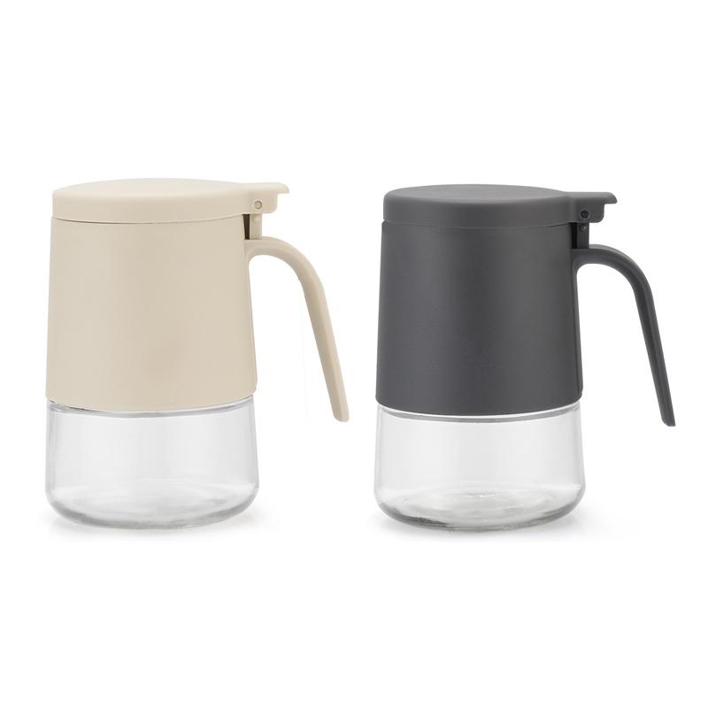 Double Sealed Spice Jar Kitchen Moisture Proof Seasoning Spice Glass Salt Jar with Kitchen Spoon Bottle Accessories