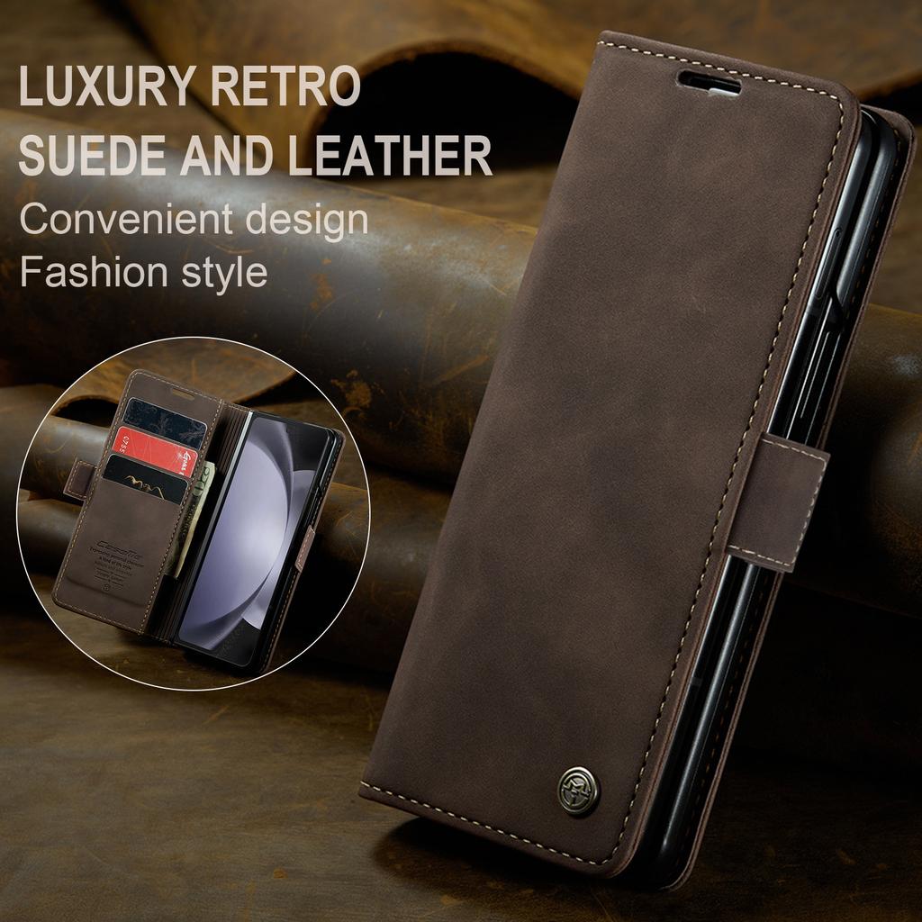 Business Full Body Leather Case for Samsung Galaxy Z Fold 5 Fold5 Fold4 Fold 4 Zfold5 5G Cell Phone Accessories Card Slot Bag