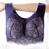 Sexy Large Size Underwear Female Sense of Lace Thin Section Without Steel Ring Undershirt Type Increased Sports Sleep Polymerization Bra
