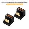 Mini HDMI-compatible Male To HDMI-compatible Female Adapter UP Down Angle 180 Degree 8K@60Hz 2.1 Female Extension Converter