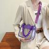 Transparent Shoulder Bag New Chain Handbag Fashionable Diamond Inlaid Jelly Bag PVC Women Crossbody Bag