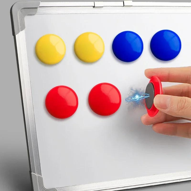 80/6 шт. Цветные круглые магниты на холодильник Сильные магнитные магниты для доски для рисования Магнитные наклейки для дома, офиса, школы, для DIY декора, гвоздики