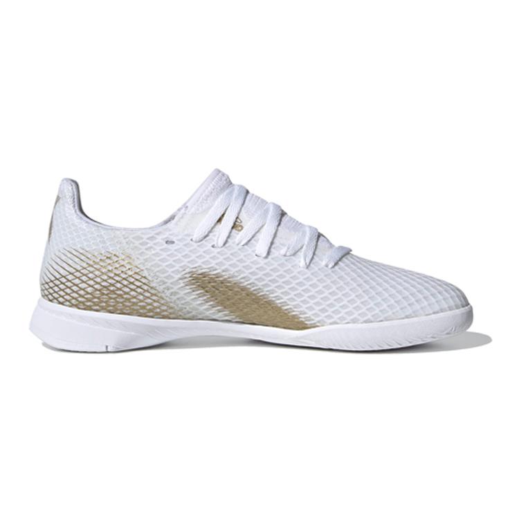 adidas X GHOSTED Нескользящие Низкие Детские Футбольные Бутсы Бело-Желтые Детские EG8225