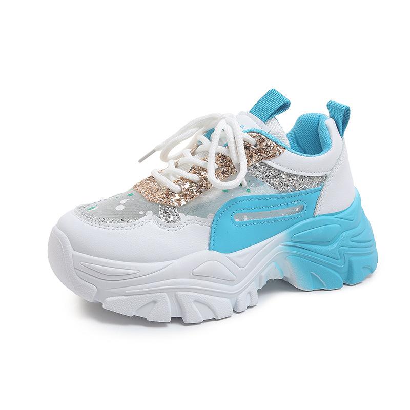 Новые кеды летнего сезона, повседневные, на толстой подошве, износостойкие, сетчатые, цветные, студенческие, папины кроссовки, колледжский стиль